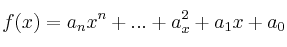 f(x)=a_nx^n+ ... +a_x^2+a_1x+a_0