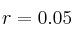 r = 0.05