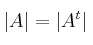 |A| = |A^t|