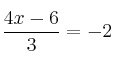 \frac{4x-6}{3}=-2