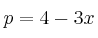 p=4-3x