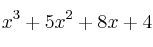 x^3 + 5x^2 + 8x + 4