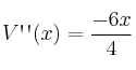 V\textsc{\char13}\textsc{\char13}(x)=\frac{- 6x}{4}