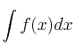 \int f(x) dx