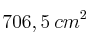 706,5 \: cm^2