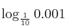 \log_{\frac{1}{10}} 0.001