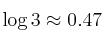\log 3 \approx 0.47