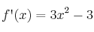 f\textsc{\char13}(x)=3x^2-3