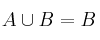 A \cup B = B