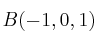 B(-1,0,1)