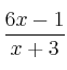 \frac{6x-1}{x+3}