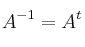 A^{-1} = A^t