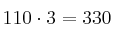 110 \cdot 3 = 330