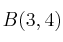 B(3, 4)