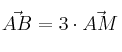 \vec{AB}=3 \cdot \vec{AM}