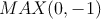MAX(0,-1)