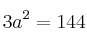 3a^2 = 144