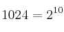 1024=2^{10}