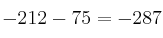 -212-75=-287