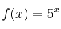 f(x) = 5^x