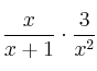 \frac{x}{x+1} \cdot \frac{3}{x^2}