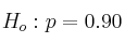 H_o: p = 0.90