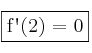 \fbox{f\textsc{\char13}(2) = 0}