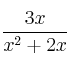 \frac{3x}{x^2+2x}
