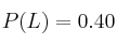 P(L) = 0.40