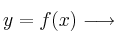 y=f(x) \longrightarrow 