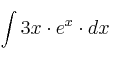 \int 3x \cdot e^x \cdot dx \int 3x \cdot e^x \cdot dx