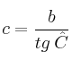 c = \frac{b}{tg \: \hat{C}}
