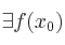 \exists f(x_0)