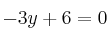-3y+6=0