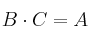 B \cdot C = A