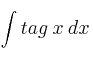\int tag \:x \:dx