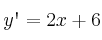 y\textsc{\char13}=2x+6