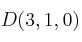 D(3, 1, 0)