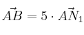 \vec{AB} = 5 \cdot \vec{AN_1}
