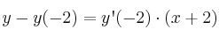 y-y(-2) = y\textsc{\char13}(-2)\cdot (x+2)