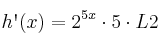 h\textsc{\char13}(x)=2^{5x} \cdot 5 \cdot L 2