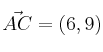 \vec{AC}=(6,9)