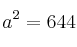 a^2=644