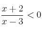 \frac{x+2}{x-3} < 0
