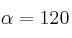 \alpha = 120