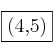 \fbox{(4,5)}
